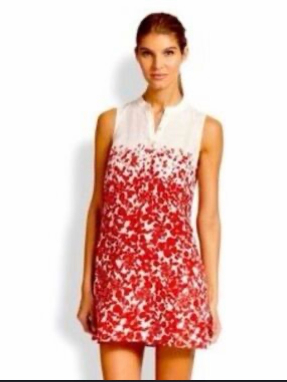 Tory Burch White / Red Linen Dress  XL